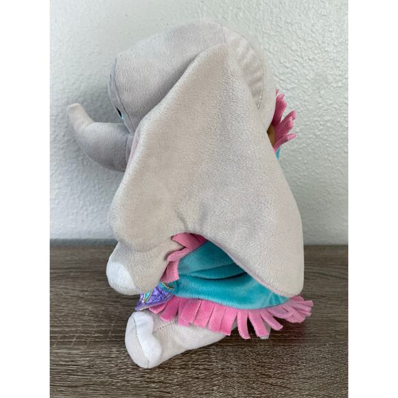 Disney Parks Babies Dumbo Plush Elephant 10" Blue Blanket Skirt Dress Authentic - Picture 9 of 10
